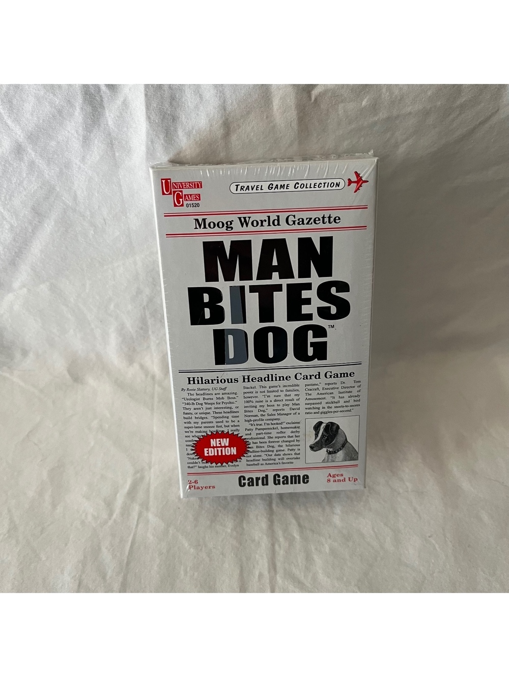 Man Bites Dog Card Game University Games Travel Edition New Sealed